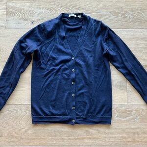 Uniqlo Navy V-Neck Button Cardigan